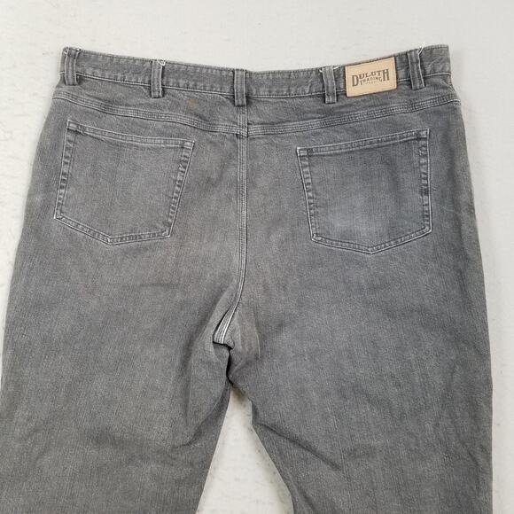 Duluth Trading Flex Ballroom Jeans Mens 46x30 Gray Stretch Denim Work Pants - Picture 6 of 11